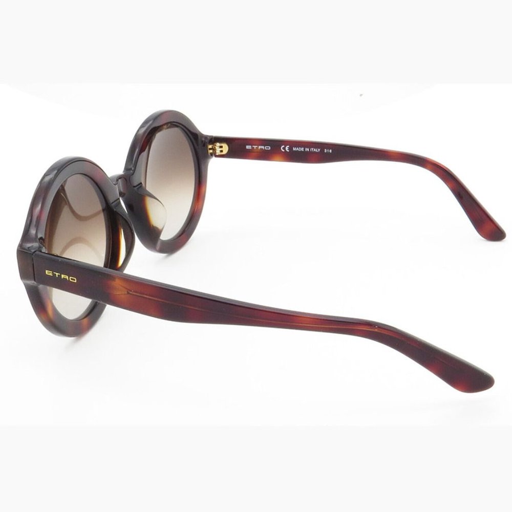 NEW ETRO Italian Round Havana Sunglasses (100% UV Protection) - Picture 5 of 11
